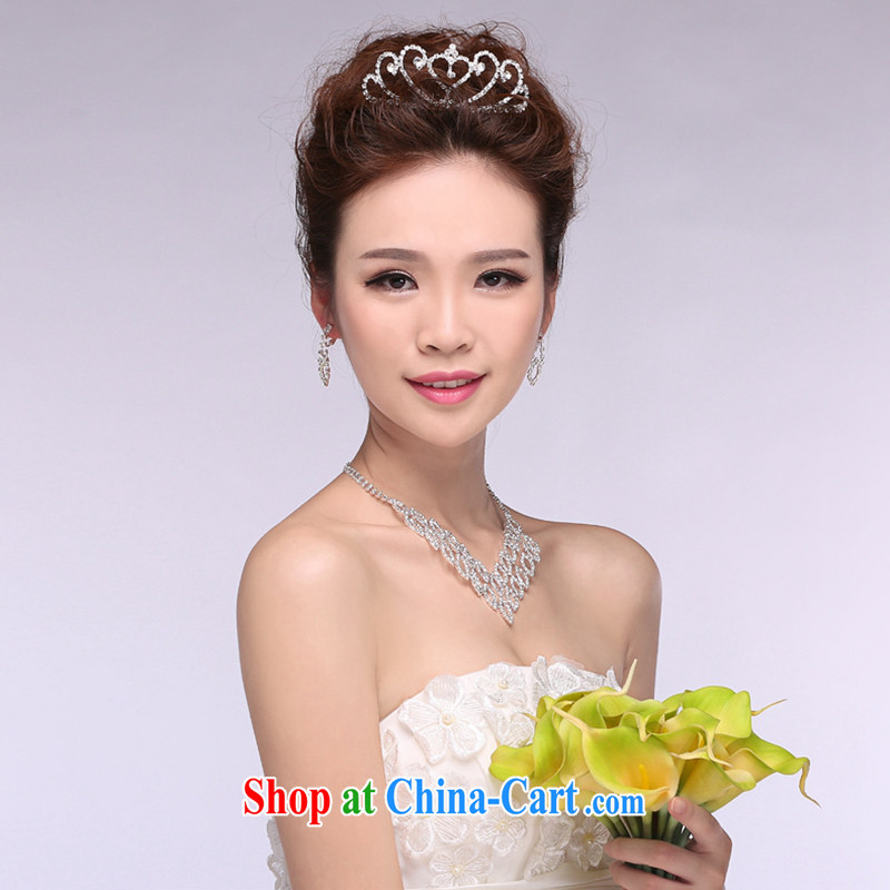 Hi Ka-hi 2014 new marriages jewelry Crown necklace earrings Kit water drilling wedding accessories TJ 24 white, code-ka-hi, shopping on the Internet