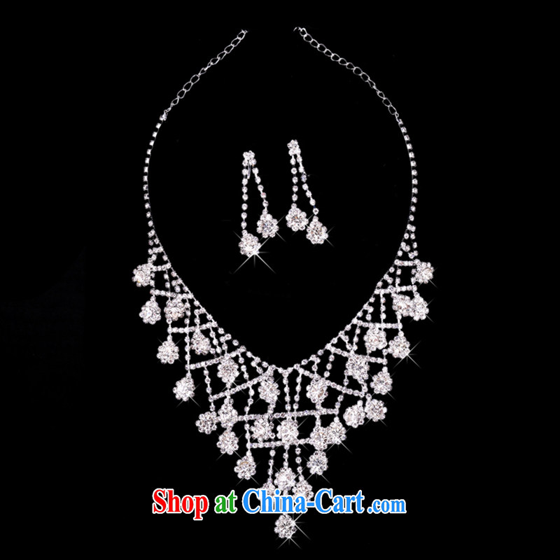 Hi Ka-hi 2014 new marriages jewelry Crown necklace earrings Kit water drilling wedding accessories TJ 25 white, code-ka-hi, shopping on the Internet