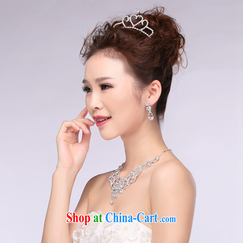 Hi Ka-hi 2014 new marriages jewelry Crown necklace earrings Kit water drilling wedding accessories TJ 26 white, code-ka-hi, shopping on the Internet