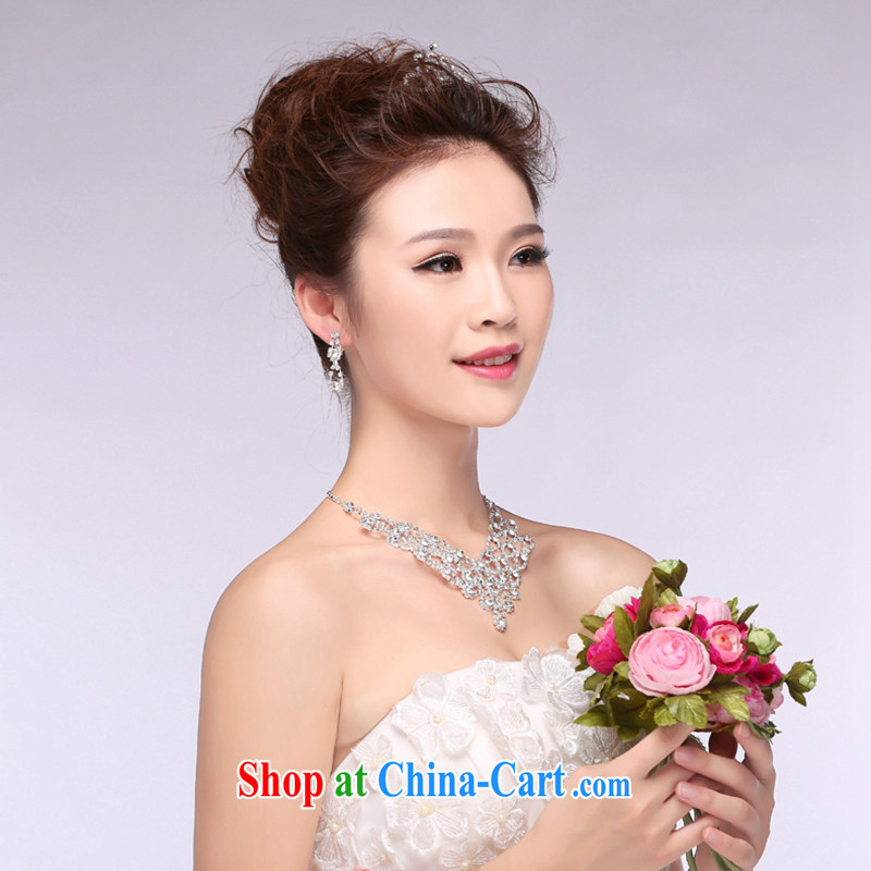Hi Ka-hi 2014 new marriages jewelry Crown necklace earrings Kit water drilling wedding accessories TJ 26 white, code-ka-hi, shopping on the Internet