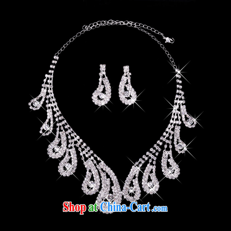 Hi Ka-hi 2014 new marriages jewelry Crown necklace earrings Kit water drilling wedding accessories TJ 27 white, code-ka-hi, shopping on the Internet