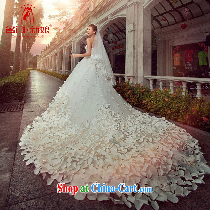 The bride's hand petal bridal wedding new Korean version of the greater tail wedding dresses 991 tail M