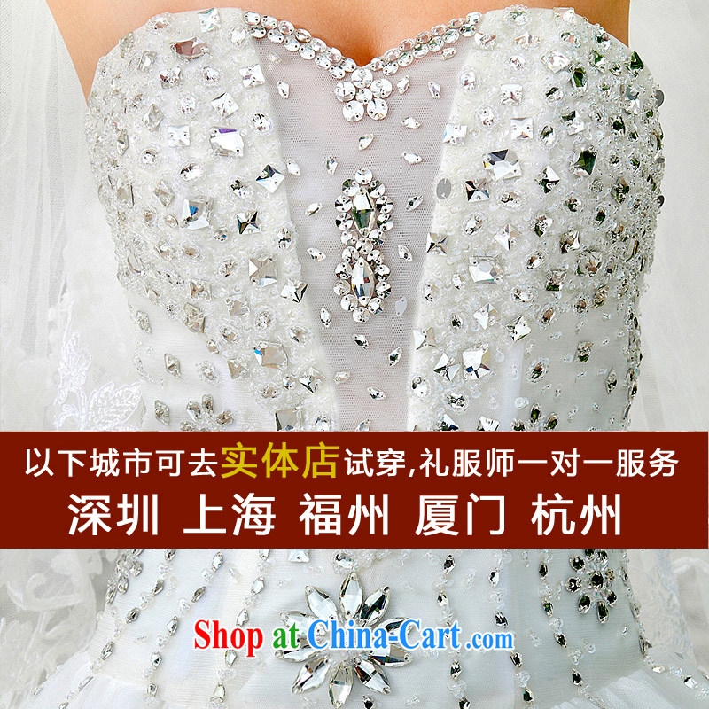The bride's hand petal bridal wedding new Korean version of the greater tail wedding dresses 991 tail M, the bride, shopping on the Internet