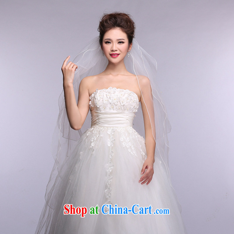 Hi Ka-hi 2014 new wedding dresses and multi-layer butterfly knot Pearl and yarn soft Web yarn XT 01 white are code