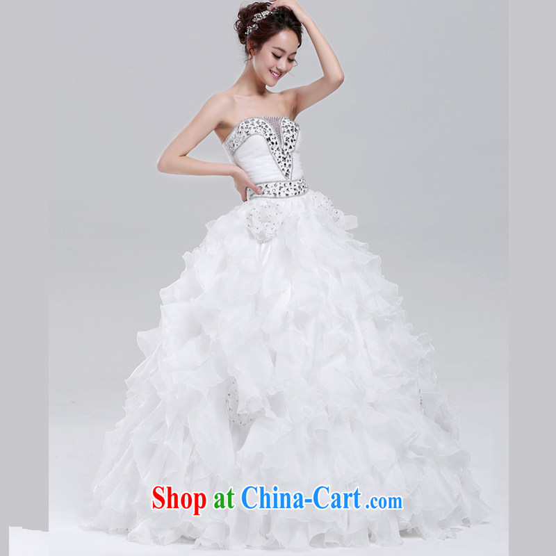 ELLENBERGER marriages parquet drilling sense of alignment to cultivating a yarn shaggy dress wedding dresses 1218 ivory XL