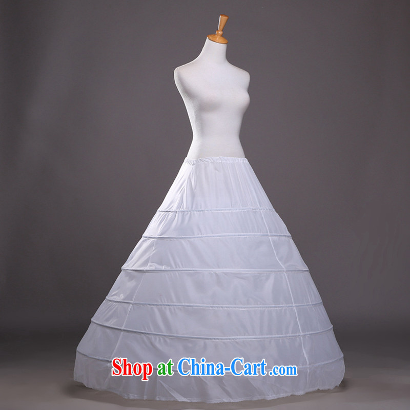Hi Ka-hi 2014 new ultra-large 6 ring steel ring with shaggy skirt wedding dress stays QC 02 white, code-ka-hi, shopping on the Internet