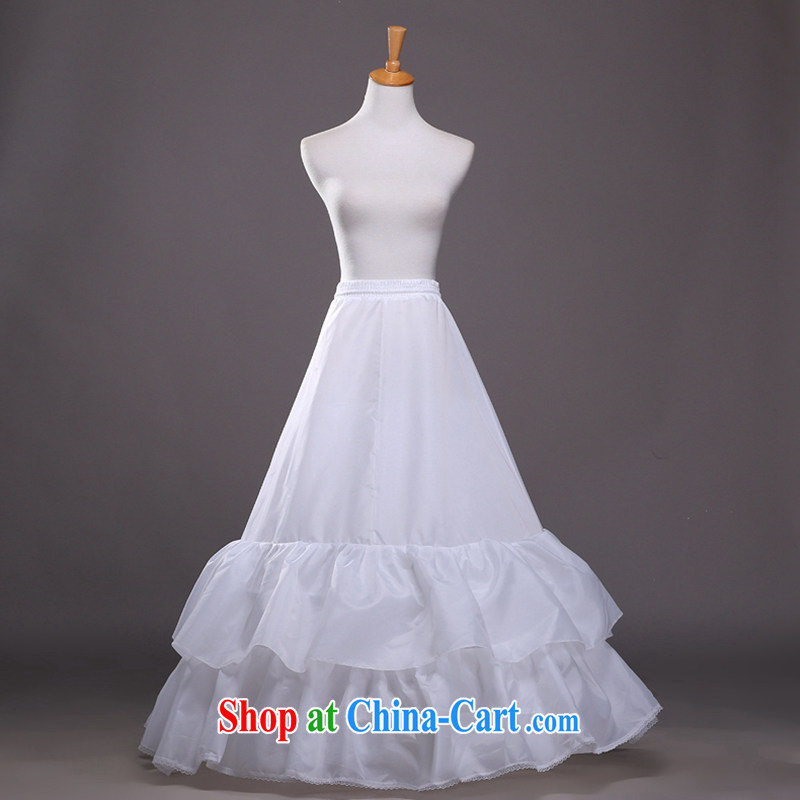 Hi Ka-hi 2014 New A shoring up skirt double flouncing wedding dress stays elastic waistband QC 05 white, code, hi Ka-hi, shopping on the Internet