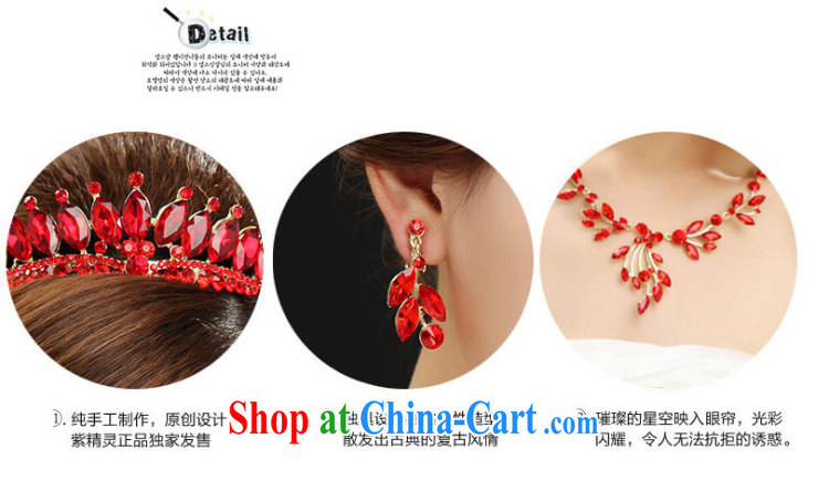 100 Ka-ming, new bridal Crown necklace jewelry red head-dress wedding dresses accessories hair accessories 3-Piece red pictures, price, brand platters! Elections are good character, the national distribution, so why buy now enjoy more preferential! Health