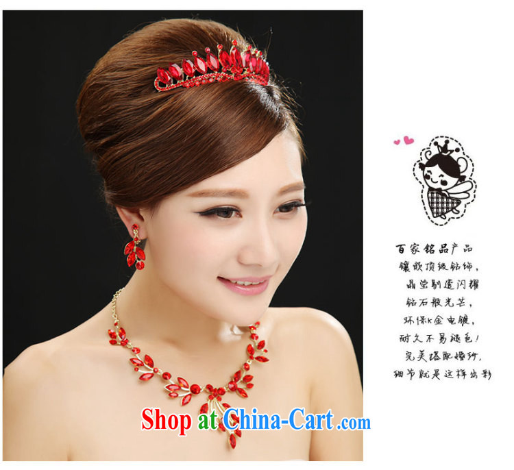 100 Ka-ming, new bridal Crown necklace jewelry red head-dress wedding dresses accessories hair accessories 3-Piece red pictures, price, brand platters! Elections are good character, the national distribution, so why buy now enjoy more preferential! Health