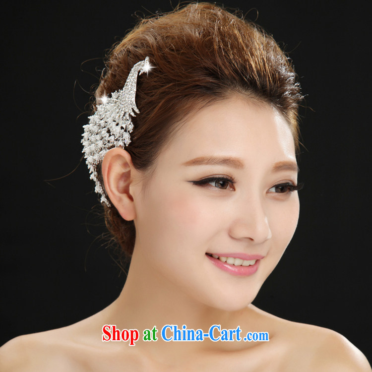 2014 NEW classic Chinese style wooden flash drill Fung Mo 9 days noble aura alloy bridal wedding accessories and ornaments white XXL