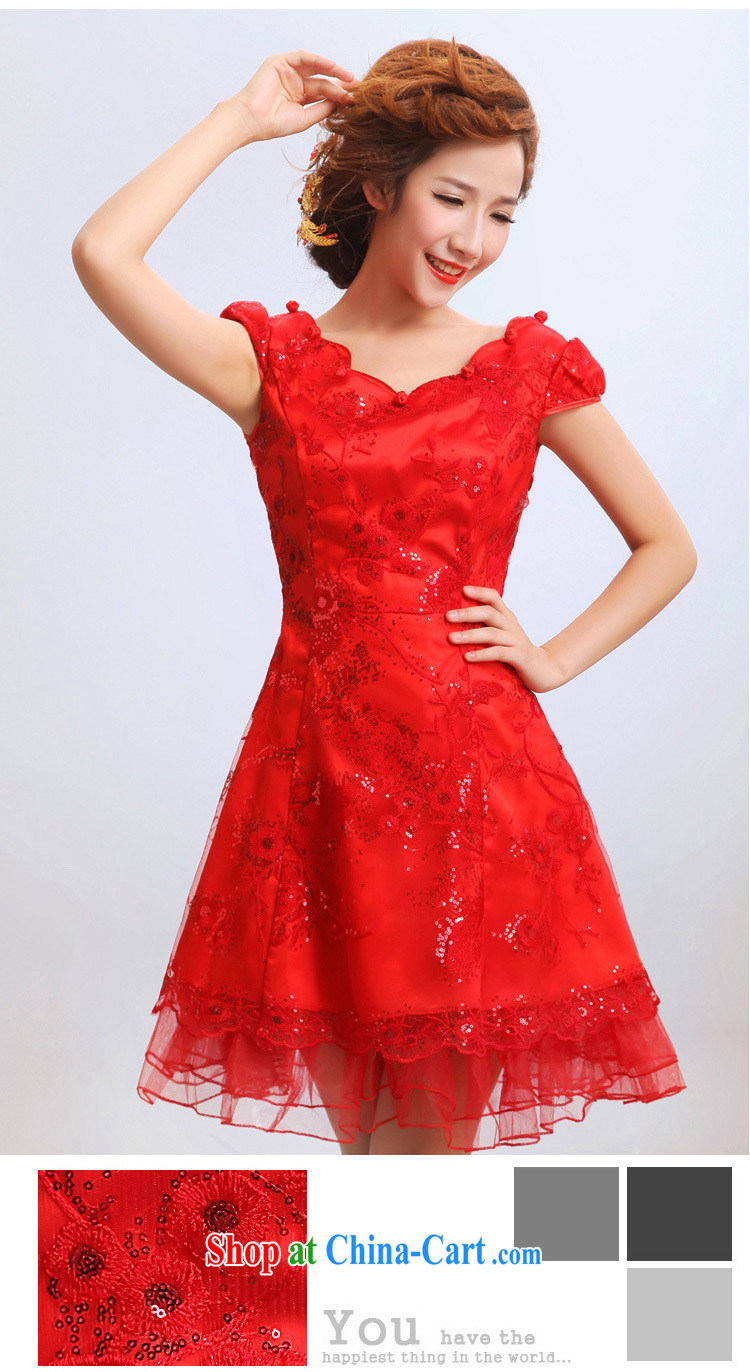 Shallow end (QM) Wedding Fashion cheongsam dress improved short bridal show clothes dresses CTX red XXL pictures, price, brand platters! Elections are good character, the national distribution, so why buy now enjoy more preferential! Health