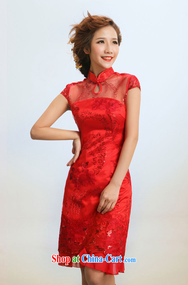 Shallow end (QM) wedding dresses improved bridal wedding show service bridal dresses CTX red XXL pictures, price, brand platters! Elections are good character, the national distribution, so why buy now enjoy more preferential! Health