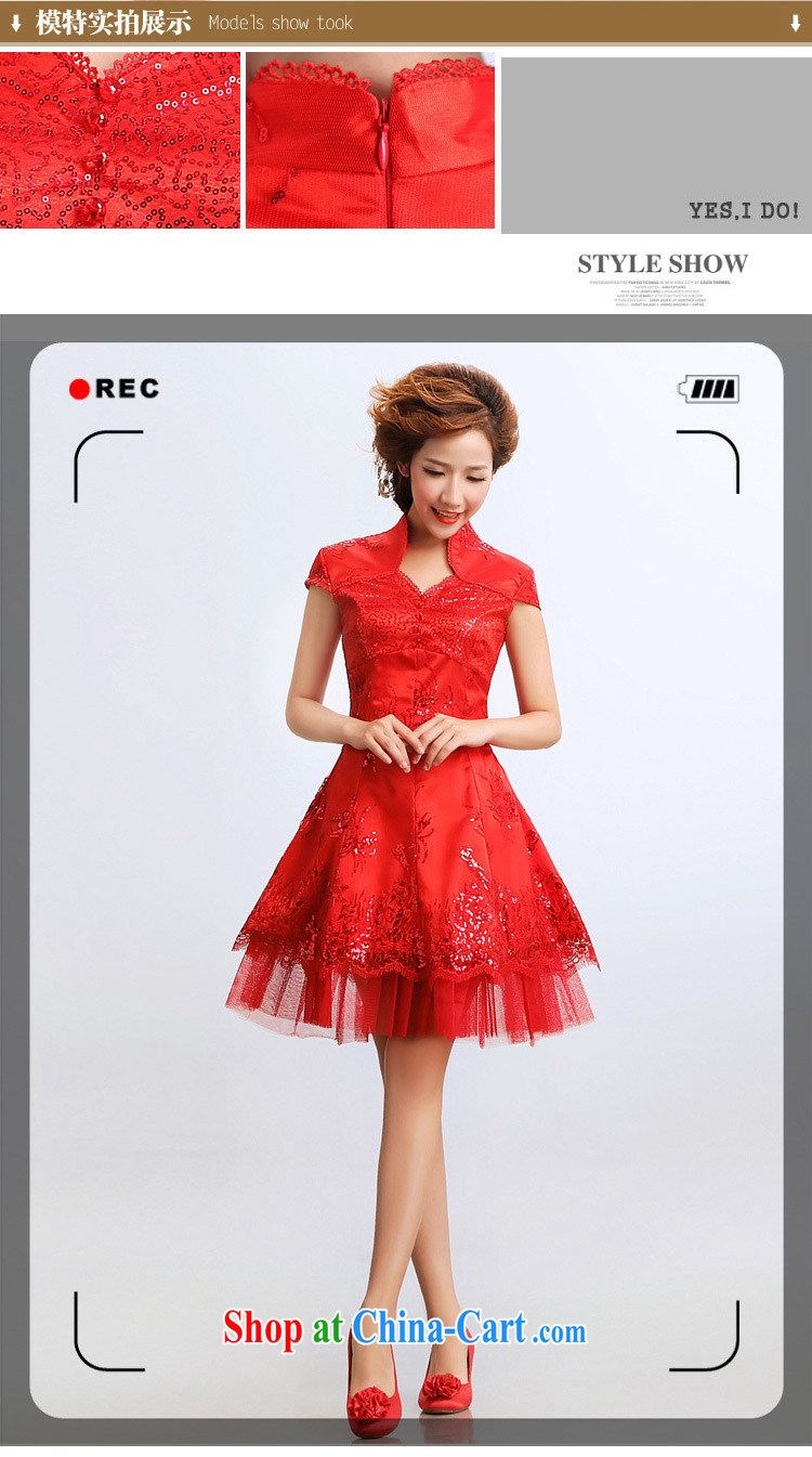 Shallow end (QM) short cheongsam improved stylish bridal wedding dresses CTX red XXL pictures, price, brand platters! Elections are good character, the national distribution, so why buy now enjoy more preferential! Health