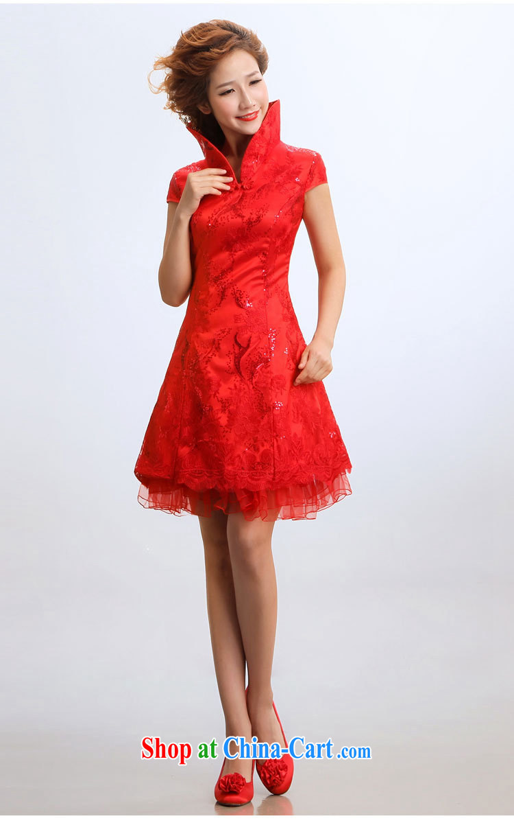 Shallow end (QM) short cheongsam marriages wedding dresses bridal dresses CTX red XXL pictures, price, brand platters! Elections are good character, the national distribution, so why buy now enjoy more preferential! Health