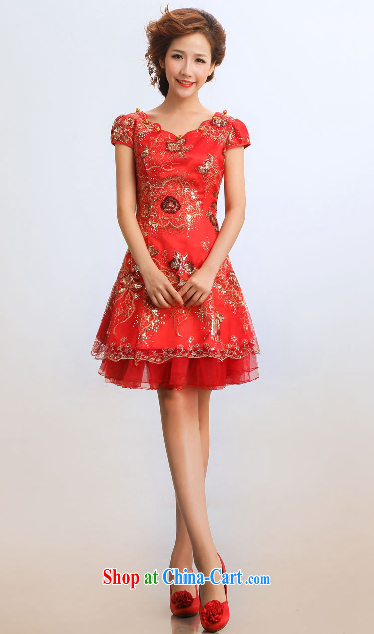 Shallow end (QM) Wedding bridal dresses summer bridal wedding wedding dresses qipao CTX QP 15 red XXL pictures, price, brand platters! Elections are good character, the national distribution, so why buy now enjoy more preferential! Health