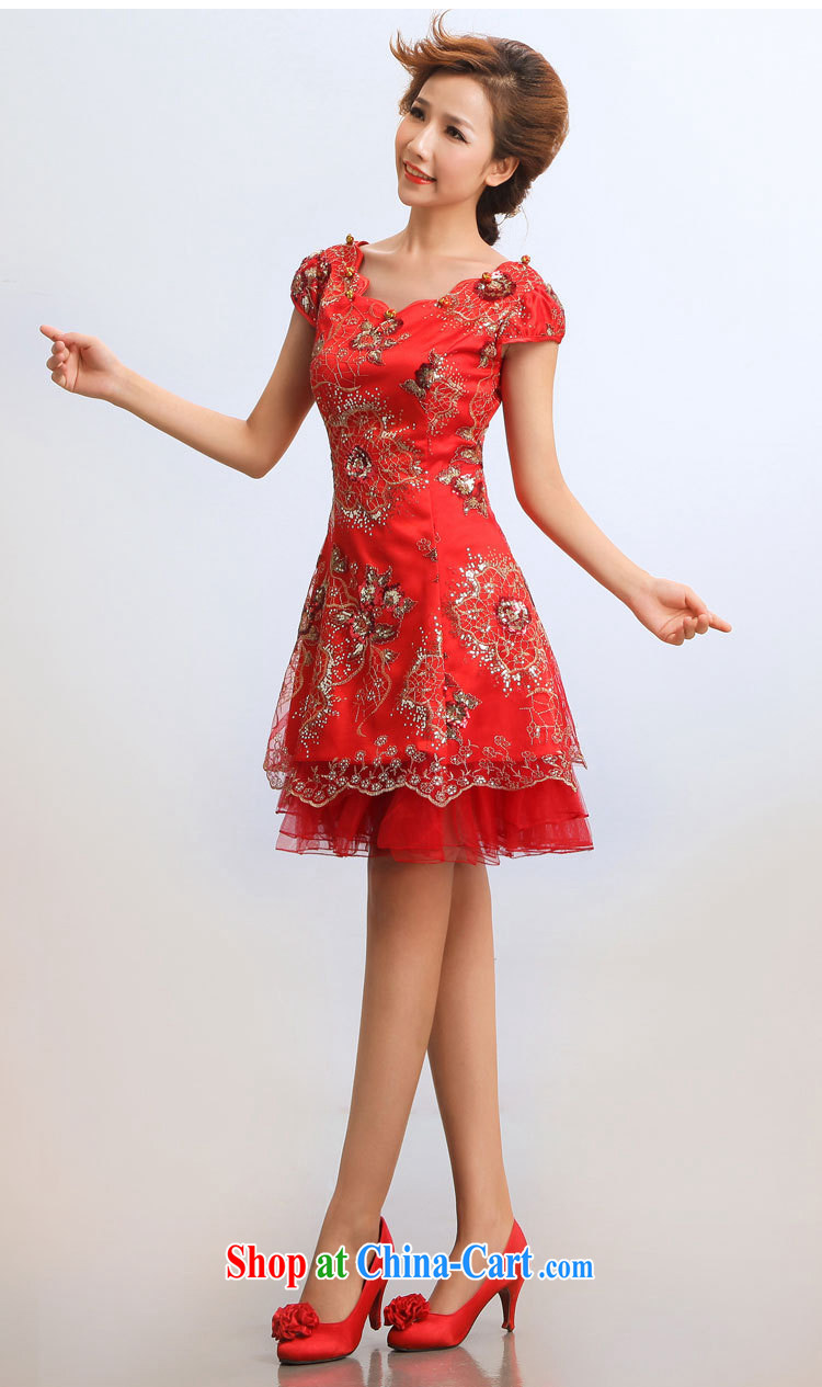 Shallow end (QM) Wedding bridal dresses summer bridal wedding wedding dresses qipao CTX QP 15 red XXL pictures, price, brand platters! Elections are good character, the national distribution, so why buy now enjoy more preferential! Health