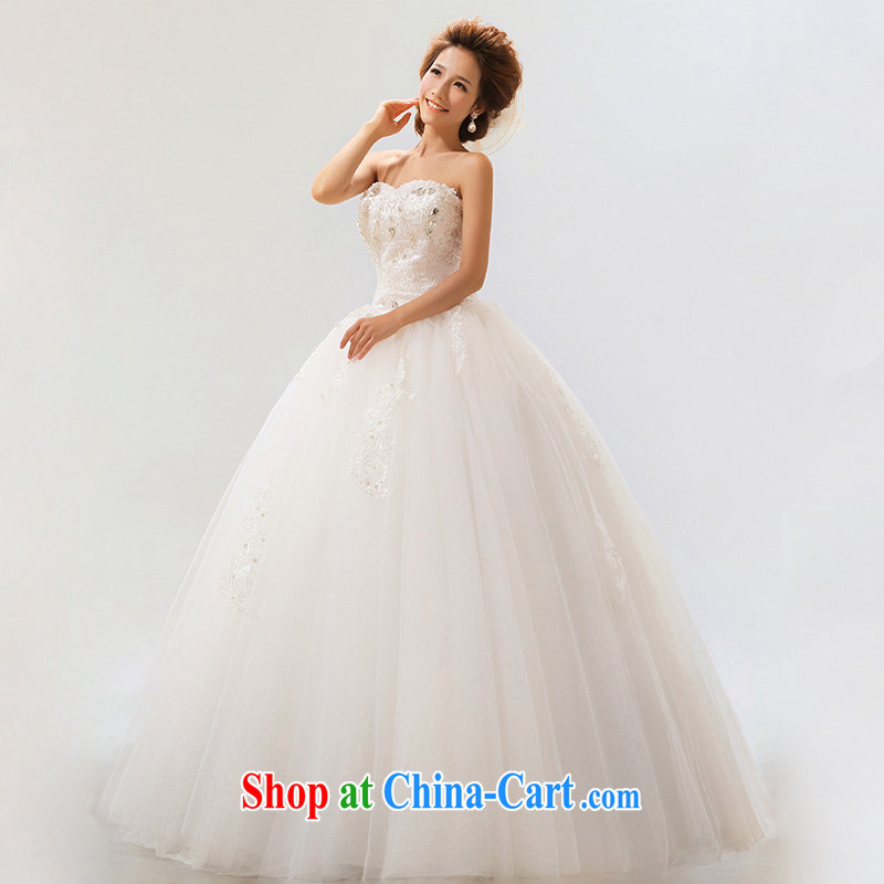 Light (at the end QM) wedding dresses bride's bare chest Princess bride wedding wedding dresses CTX m White XXL, shallow End, Online Shopping
