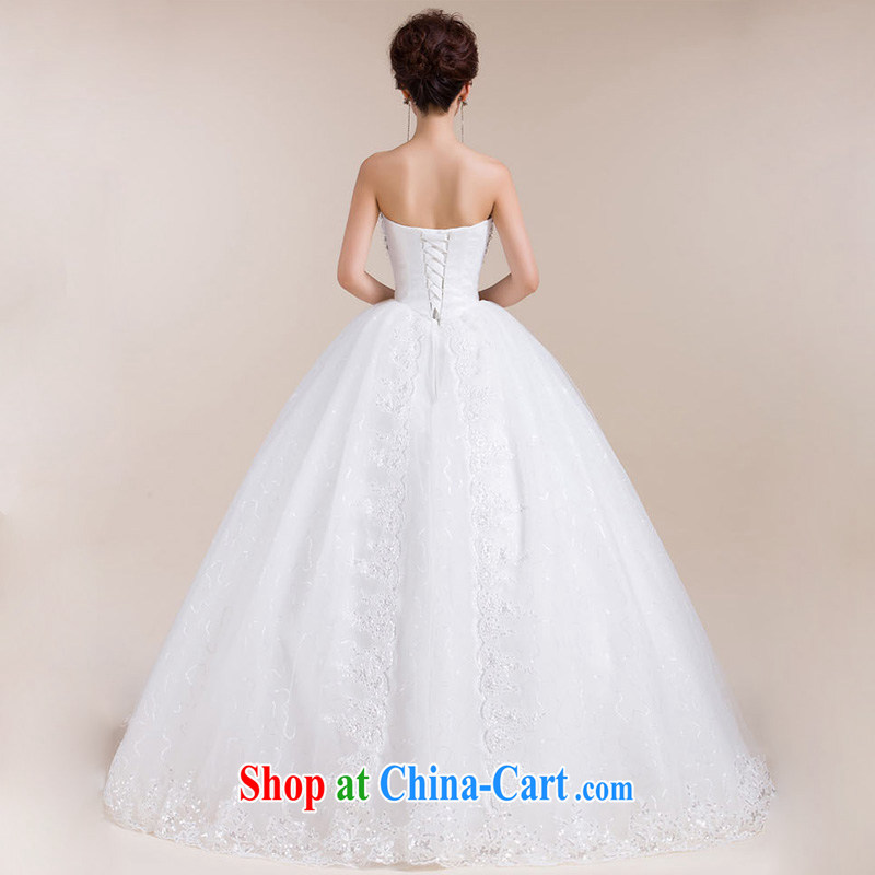 Light (at the end QM) Wedding heart-shaped bare chest, decorated with lace dragging skirts wedding dresses CTX HS 551m White XXL, shallow end, shopping on the Internet
