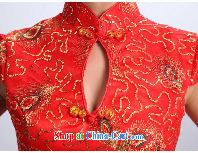 Shallow end (QM) Improved cheongsam stylish short cheongsam marriages wedding dresses qipao CTX red XXL pictures, price, brand platters! Elections are good character, the national distribution, so why buy now enjoy more preferential! Health