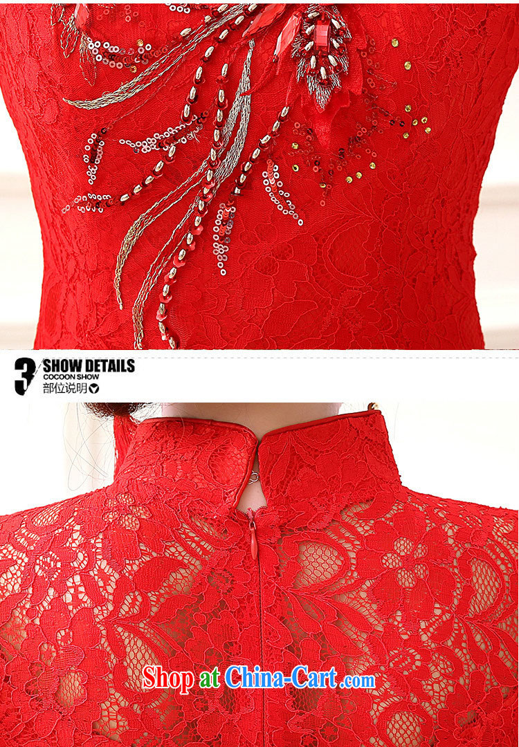 Shallow end (QM) Marriages retro lace cheongsam crowsfoot long red bows cheongsam CTX QP 153 red XXL pictures, price, brand platters! Elections are good character, the national distribution, so why buy now enjoy more preferential! Health