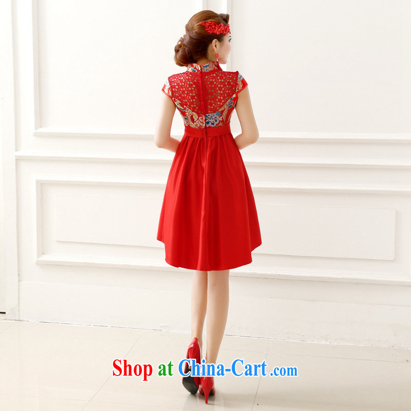 Light (at the end QM) Marriages water-soluble lace package shoulder short-sleeved long cheongsam-night ceremony CTX QP - 139 red XXL, shallow end, and shopping on the Internet