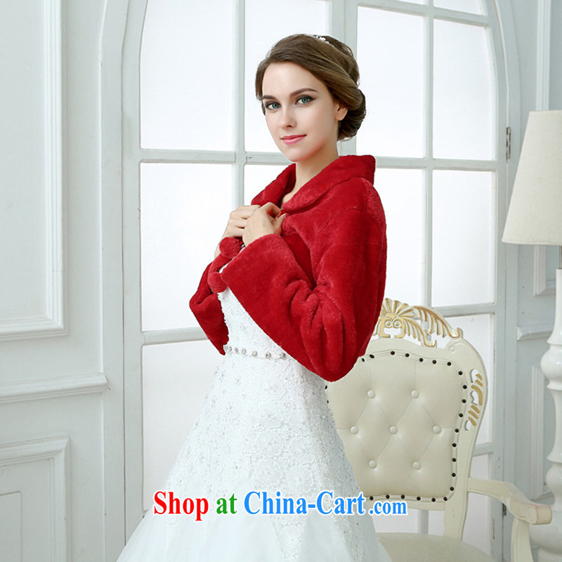 2014 fall/winter new bridal wedding dresses warm jacket red with adjustable long-sleeved wool shawl, flower Angel (DUOQIMAN), and shopping on the Internet