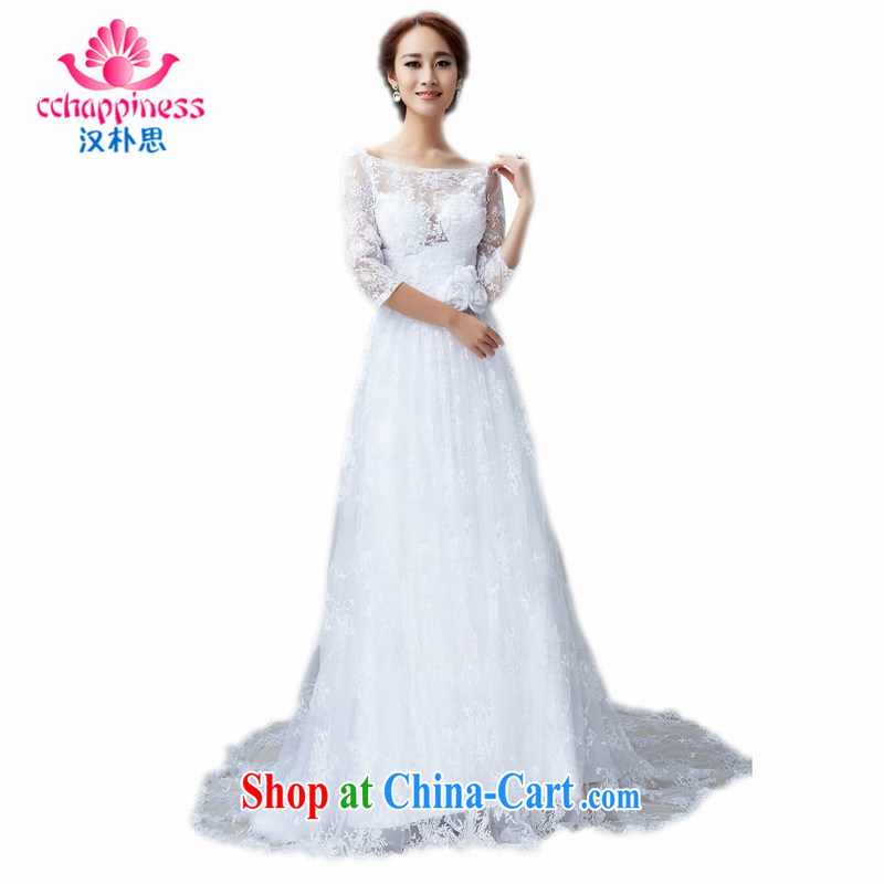 Han Park _cchappiness_ 2015 new court retro a field for cultivating graphics thin lace elegant bridal wedding white customizable size
