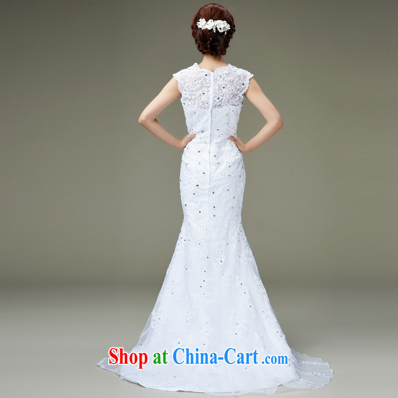 Han Park (cchappiness) 2015 New Style retro crowsfoot cultivating graphics thin lace bridal wedding white XXL (7 days shipping), Han Park (cchappiness), online shopping