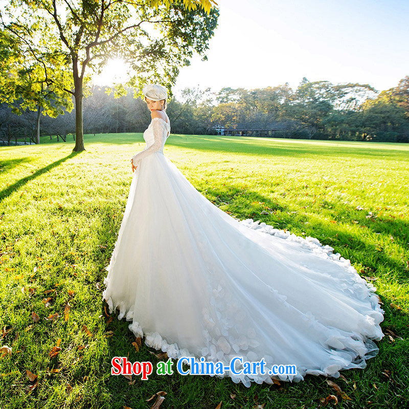 The bride's wedding dresses new 2015 winter wedding wedding petal large tail dream 2512 M, the bride, shopping on the Internet
