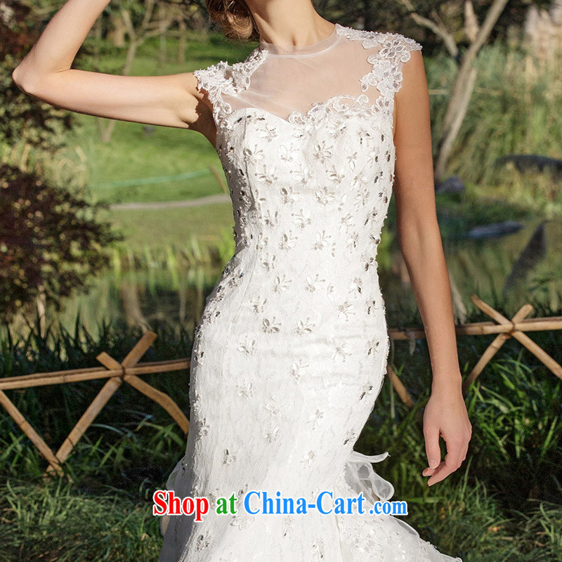 The bride's wedding dresses new 2015 stylish Original Design crowsfoot the tail wedding 2531 L, the bride, shopping on the Internet