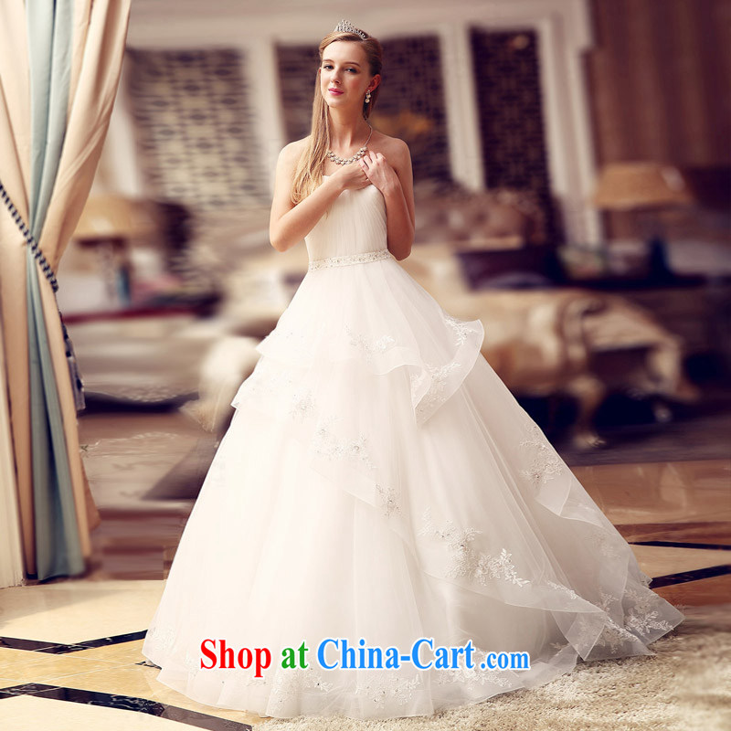 The bride's wedding dresses new 2015 shaggy Princess wedding wiped off chest strap 826 L, the bride, shopping on the Internet