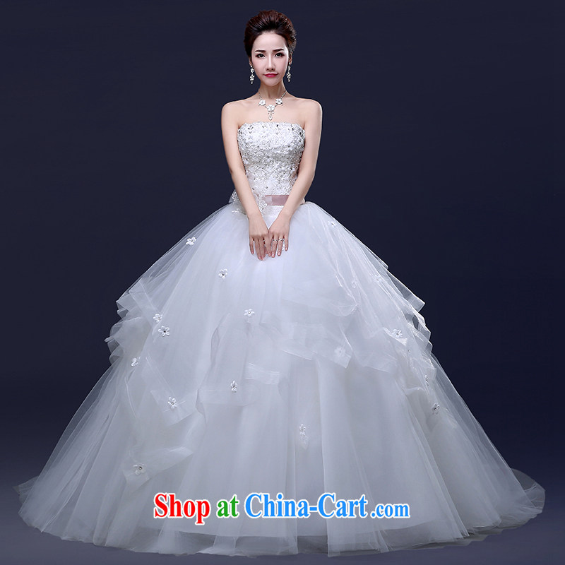 Cheng Kejie MIA tail wedding dresses new spring 2015 Korean fashion bridal alignment to the shoulder wiped his chest to tie the code erase chest tail XXL, Jericho Mia, and shopping on the Internet