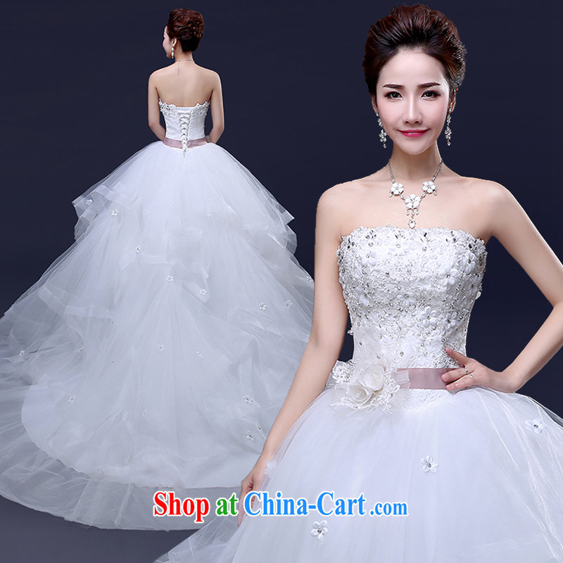 Cheng Kejie MIA tail wedding dresses new spring 2015 Korean fashion bridal alignment to the shoulder wiped his chest to tie the code erase chest tail XXL, Jericho Mia, and shopping on the Internet