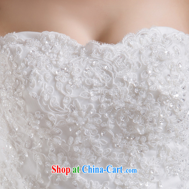 Cheng Kejie MIA crowsfoot wedding dresses new 2015 tail Korean fashion wiped his chest bridal lace red, tied with a winter white 1M tail XXL, Jake Mia, and shopping on the Internet
