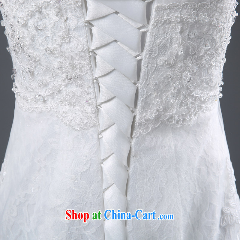 Jie MIA tail wedding dresses new 2014 Korean fashion wiped his chest lace tie-cultivating graphics thin Ho said winter, female white XXL, Jake Mia, shopping on the Internet