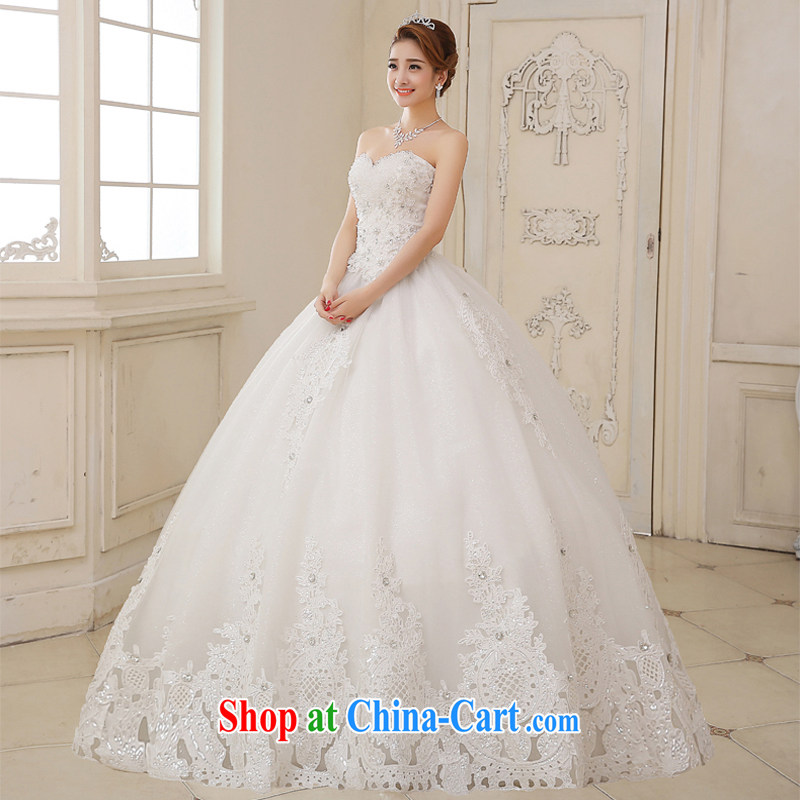 Honey, bride 2015 wedding dresses upscale bridal new Korean version with graphics thin Mary Magdalene Beauty Chest tied with a large, antique wood drill wedding white XXL, honey, bride, shopping on the Internet
