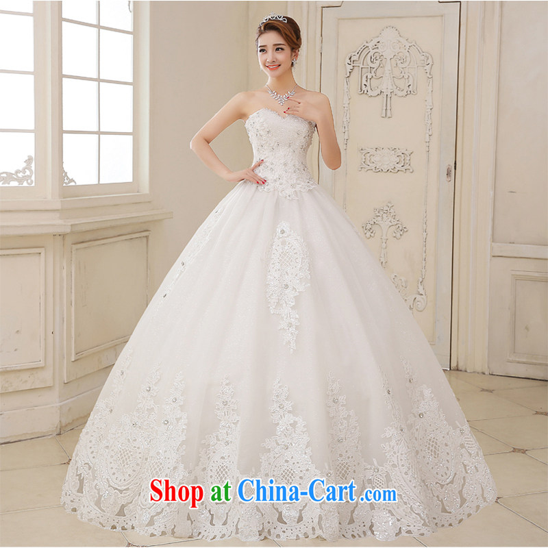 Honey, bride 2015 wedding dresses upscale bridal new Korean version with graphics thin Mary Magdalene Beauty Chest tied with a large, antique wood drill wedding white XXL, honey, bride, shopping on the Internet