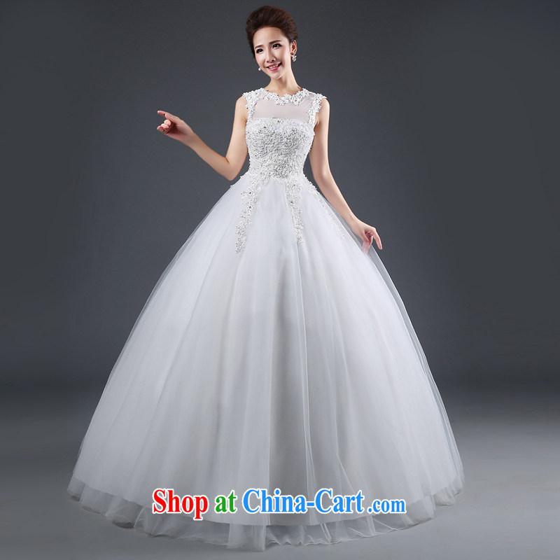 Jie MIA 2015 new wedding dresses Korean double-shoulder lace with tie-down the code shaggy skirts marriages XXL