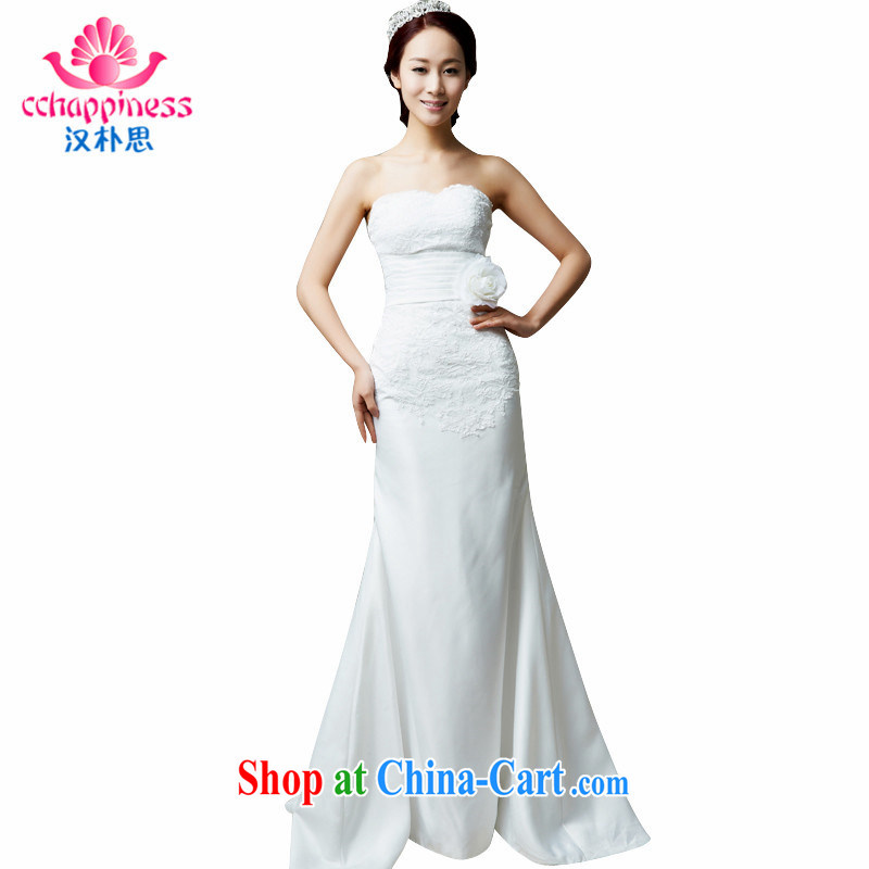 Han Park _cchappiness_ 2015 New Beauty at Merlion bridal wedding sexy bare chest lace floral wedding white customizable size