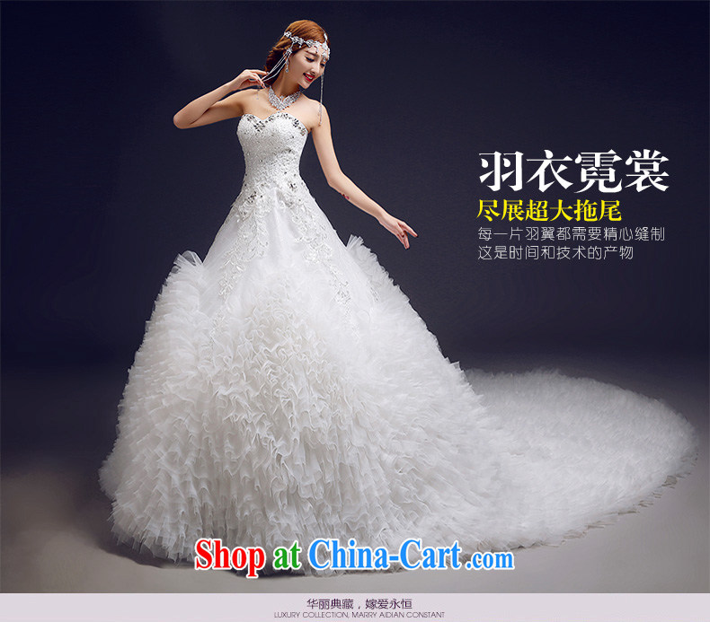 Code hang bridal 2015 spring and summer luxurious wedding long-tail wedding feather wedding new lace wedding chest bare wedding fashion strap wedding high-end custom wedding white XL pictures, price, brand platters! Elections are good character, the national distribution, so why buy now enjoy more preferential! Health
