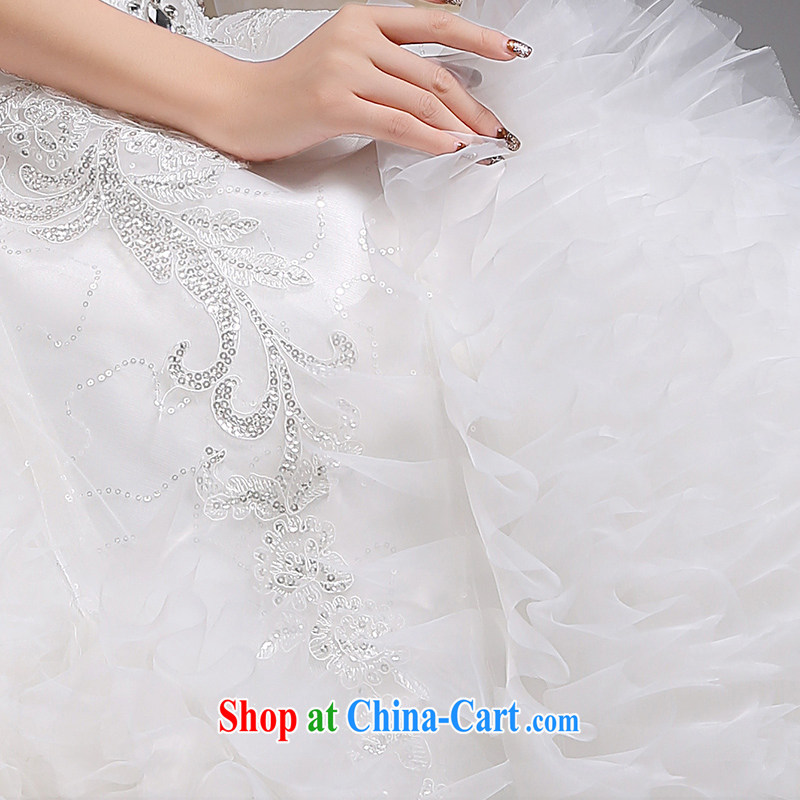 Code hang bridal 2015 spring and summer luxurious wedding long-tail wedding feather wedding new lace wedding chest bare wedding fashion strap wedding high-end custom wedding white XL, and hang Seng bridal, shopping on the Internet