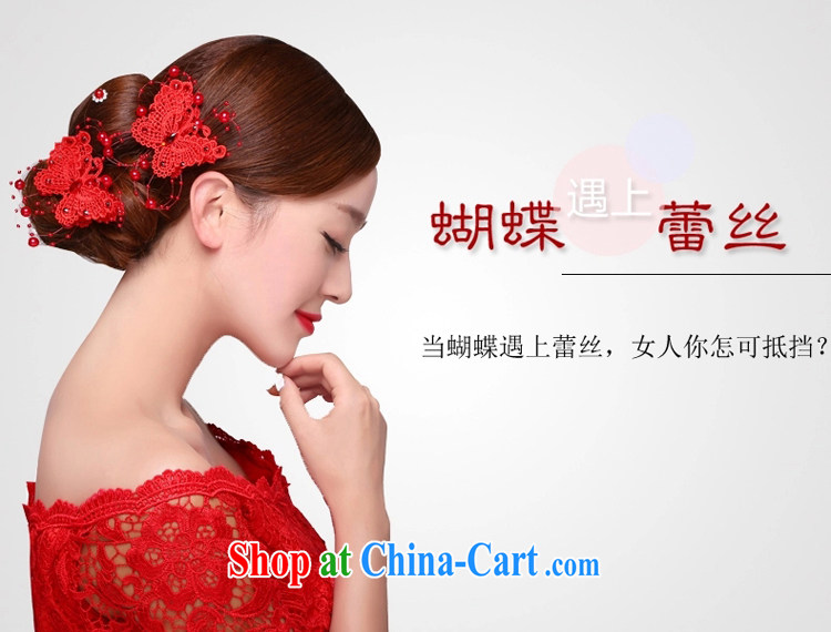 Diane M Ki bridal headdress red Korean-style manual and taking the band married Korean hair accessories butterfly hairclips jewelry red + 5 of the Kanzashi are code pictures, price, brand platters! Elections are good character, the national distribution, so why buy now enjoy more preferential! Health