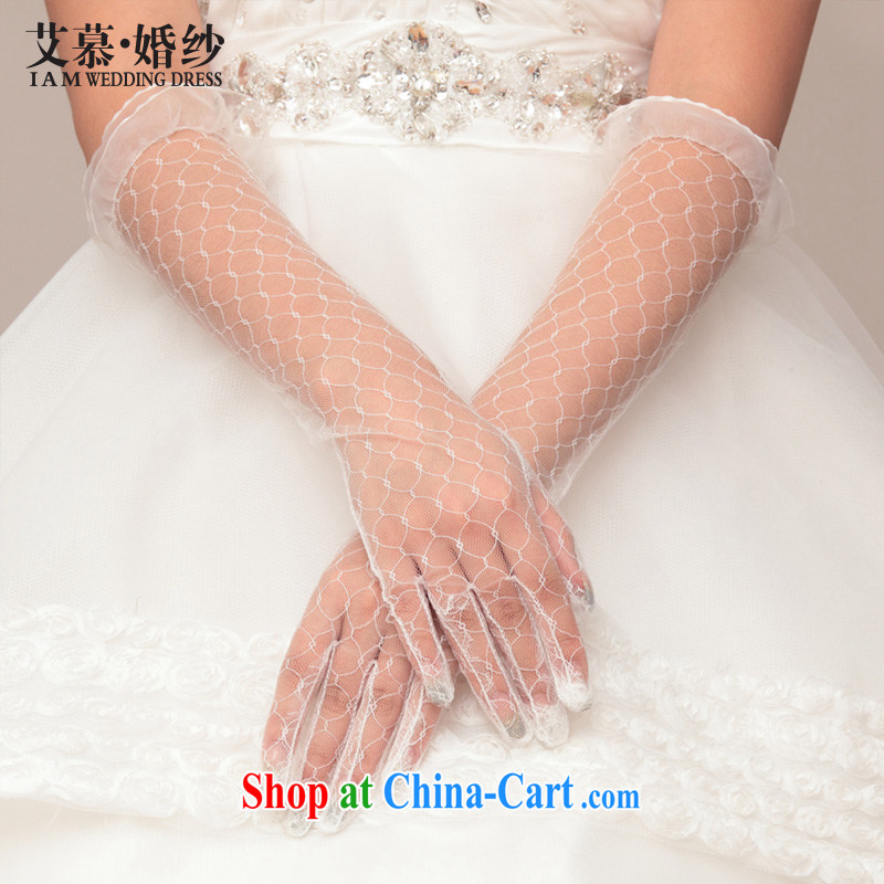 The AIDS 2015 new HIV, wedding wedding accessories gloves lace Openwork long white