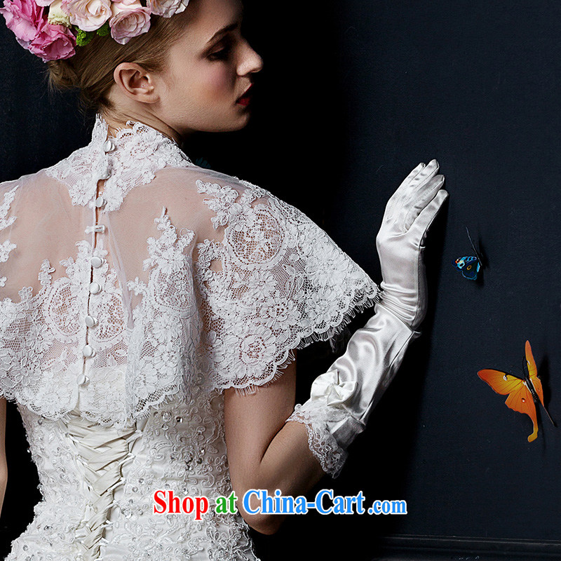With the 2015 summer new wedding dresses advanced Satin long bow tie lace parquet fall married women gloves, AIDS, and shopping on the Internet