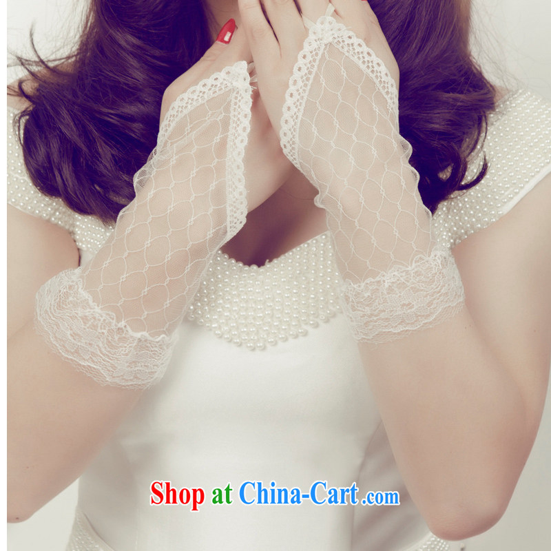With the 2015 new wedding bridal mandatory accessories short lace gloves without the terrace that gauze lace gloves, AIDS, and shopping on the Internet