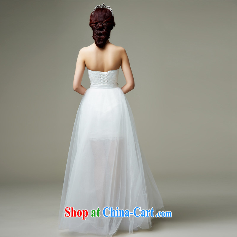 Han Park (cchappiness) 2015 new erase chest lace can be off the skirt before performing service bridal wedding dresses white XXL (7 days shipping), Han Park (cchappiness), online shopping
