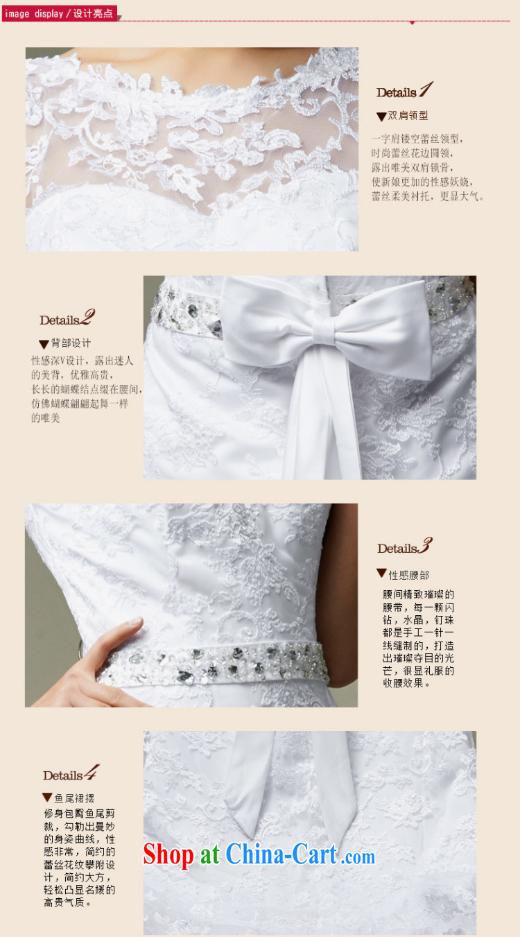 Han Park (cchappiness) 2015 new lace small tail end crowsfoot sense of the word shoulder back exposed bridal dresses wedding white XXL pictures, price, brand platters! Elections are good character, the national distribution, so why buy now enjoy more preferential! Health