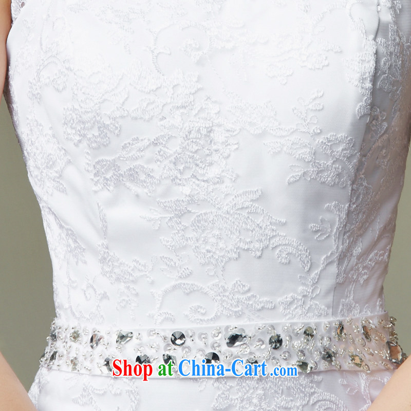 Han Park (cchappiness) 2015 new lace small tail end crowsfoot sense of the word shoulder back exposed bridal dresses wedding white XXL, Han Park (cchappiness), online shopping