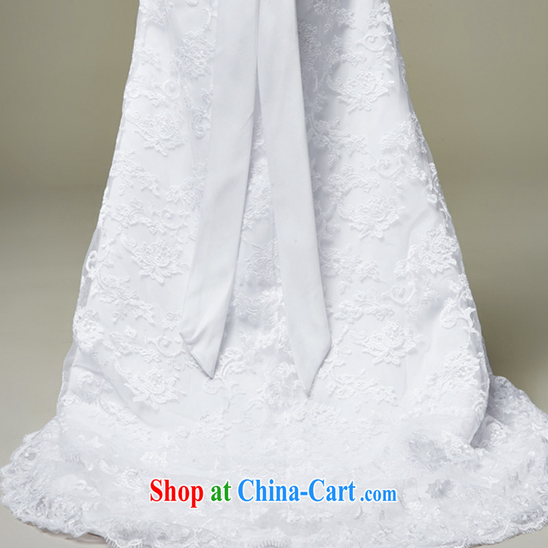 Han Park (cchappiness) 2015 new lace small tail end crowsfoot sense of the word shoulder back exposed bridal dresses wedding white XXL, Han Park (cchappiness), online shopping