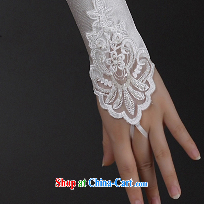 Code hang bridal bridal wedding dresses gloves, Zou white refers to a terrace by the gloves 2015 new stylish wedding supplies lace, white gloves, Code, Code Hang Seng bride, shopping on the Internet